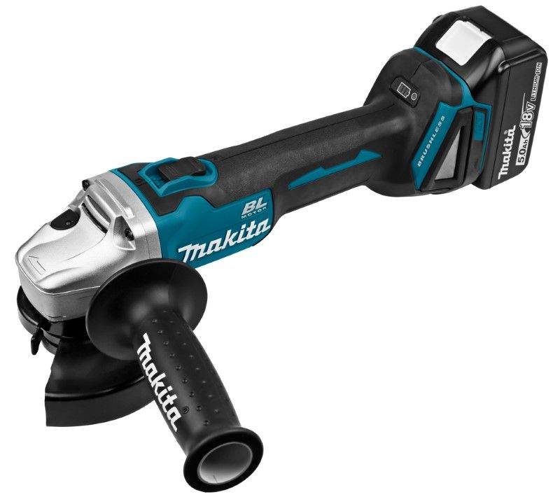 Makita DGA504RTJ 18V Li-ion accu haakse slijper set (2x 5.0Ah) in Mbox - 125mm - koolborstelloos