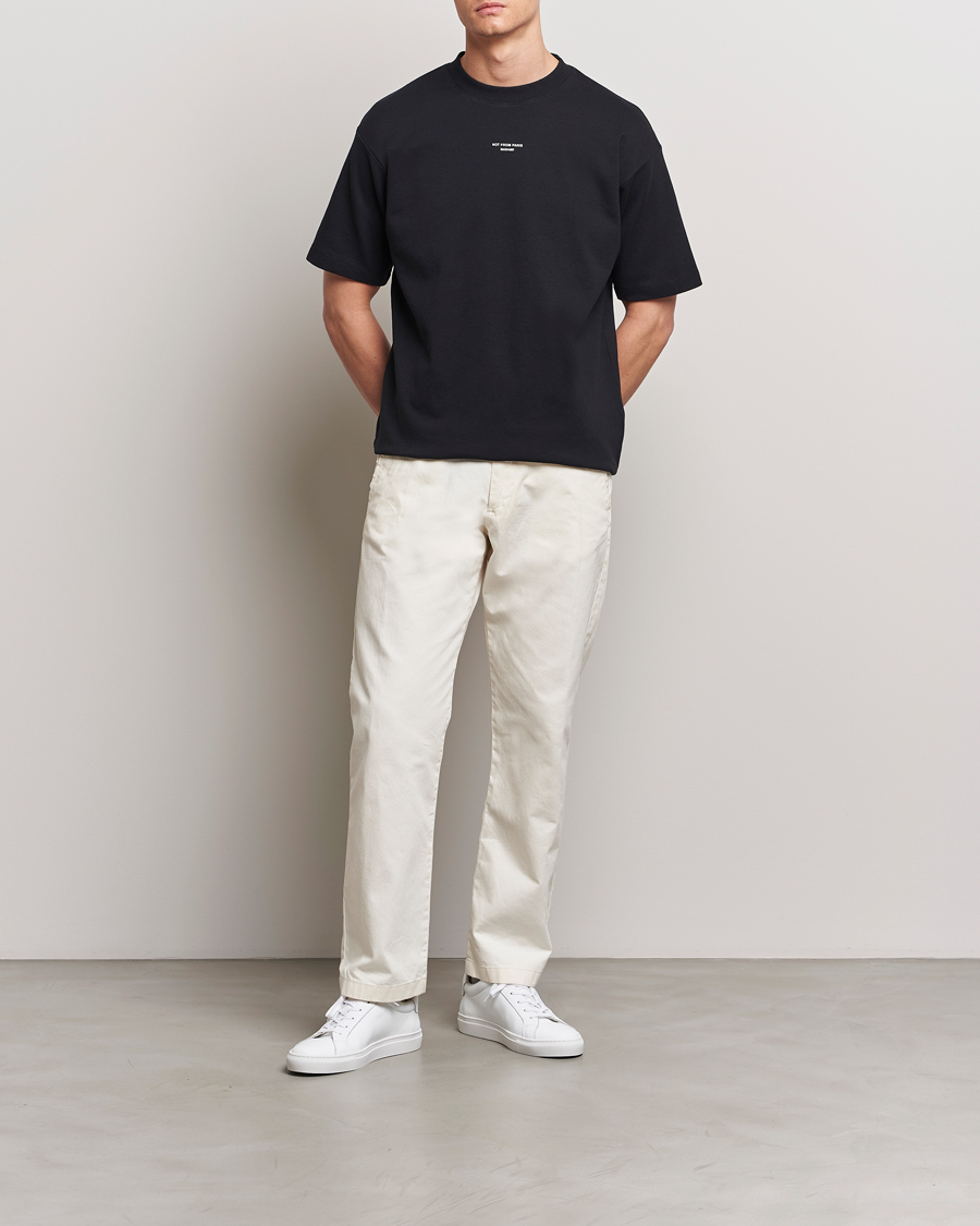 Drôle de Monsieur Classic Slogan T-Shirt Black