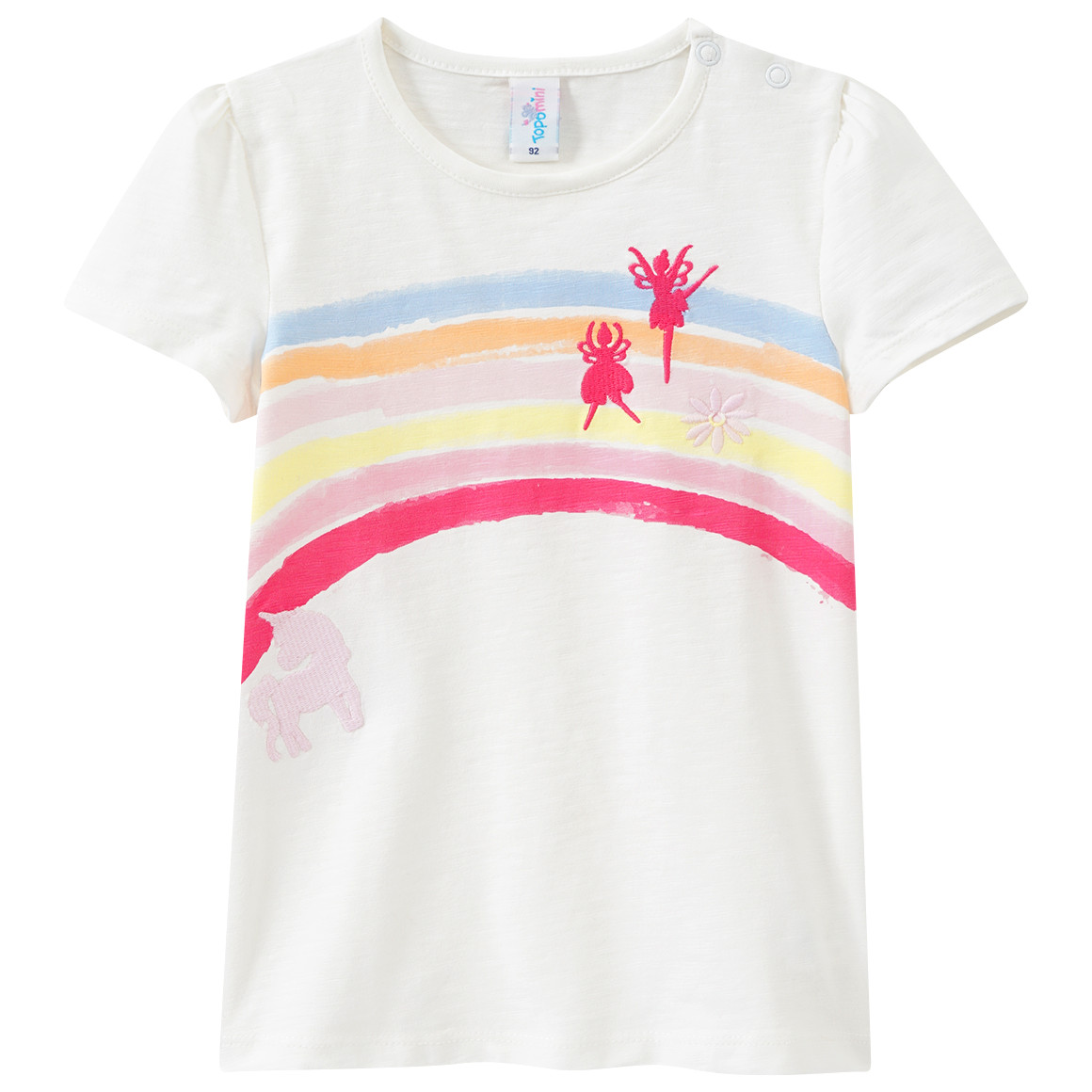 Topomini Baby T-Shirt mit Bio-Baumwolle cremeweiss
