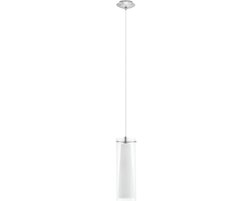 1-lamps hanglamp Ø 11 cm chroom/wit