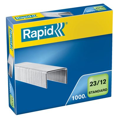 Rapid - Boîte de 1000 Agrafes 23/12 - jusqu'à 90 feuilles - acier galvanisé