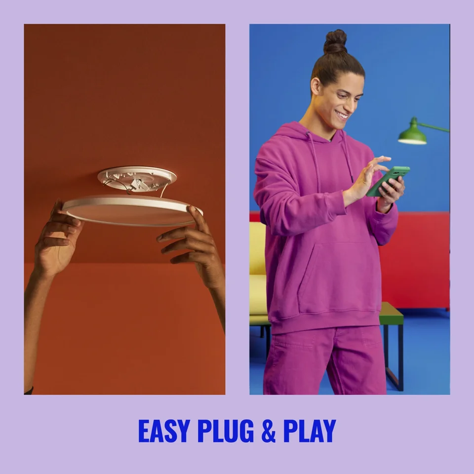 WiZ - Supertynd Smart Loftslampe - Hvid
