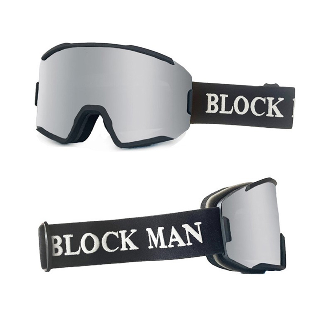 Motocross Brille Winter Ski Sportbrille Slim Frame mit UV-Schutz - Schwarz / Silber