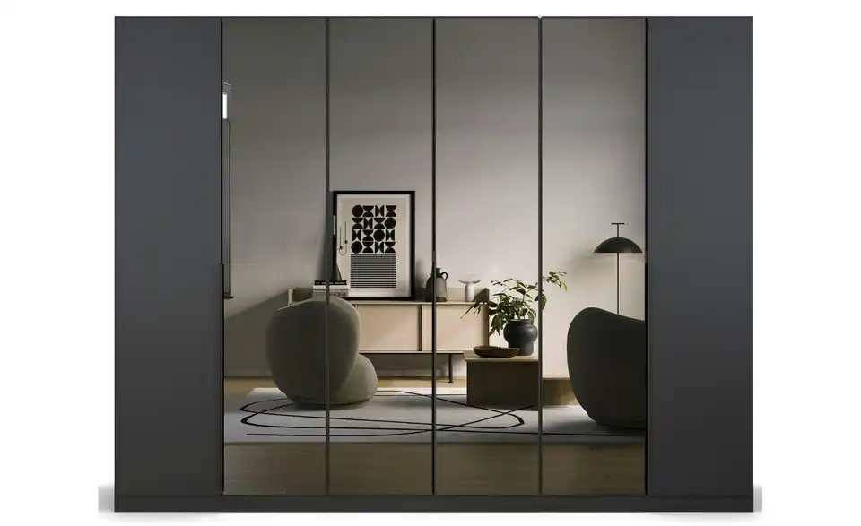 Drehtürenschrank Grau 271 cm 6 Stück