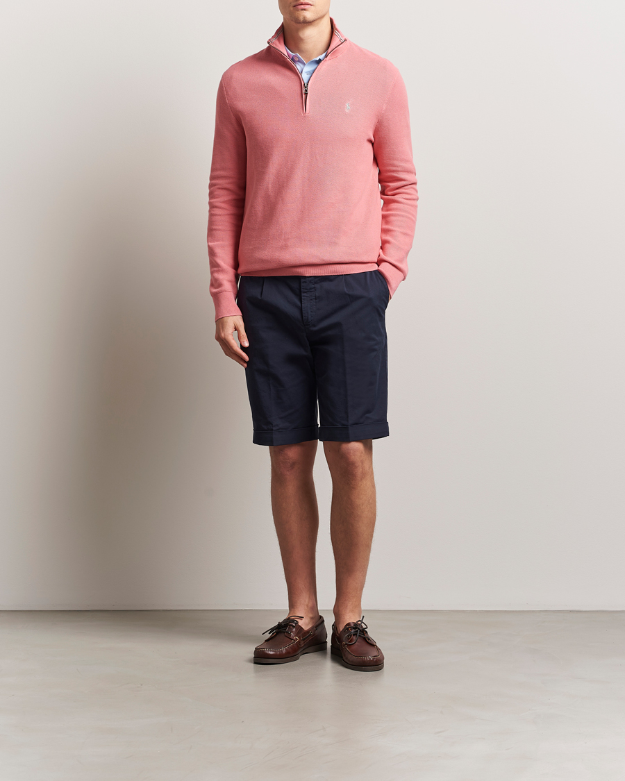 Polo Ralph Lauren Half Zip Cotton Pullover Desert Rose