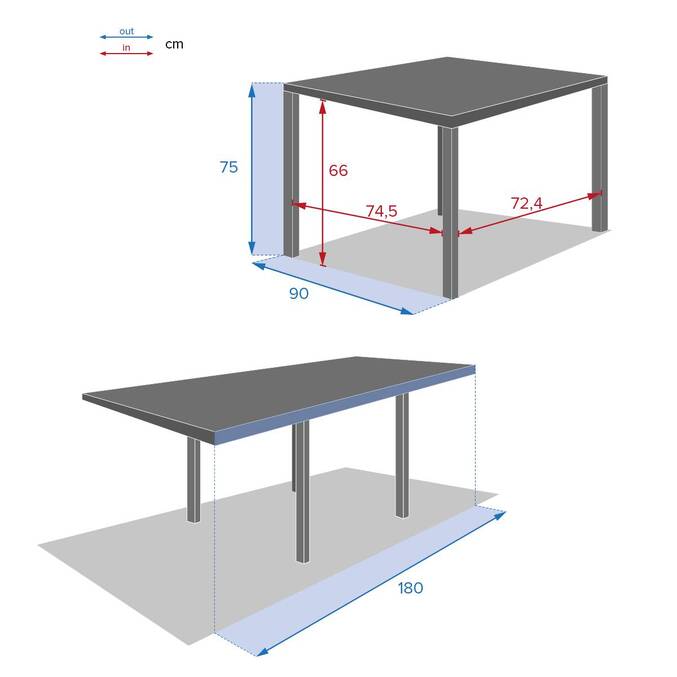 Table de jardin extensible PIAZZA Argile