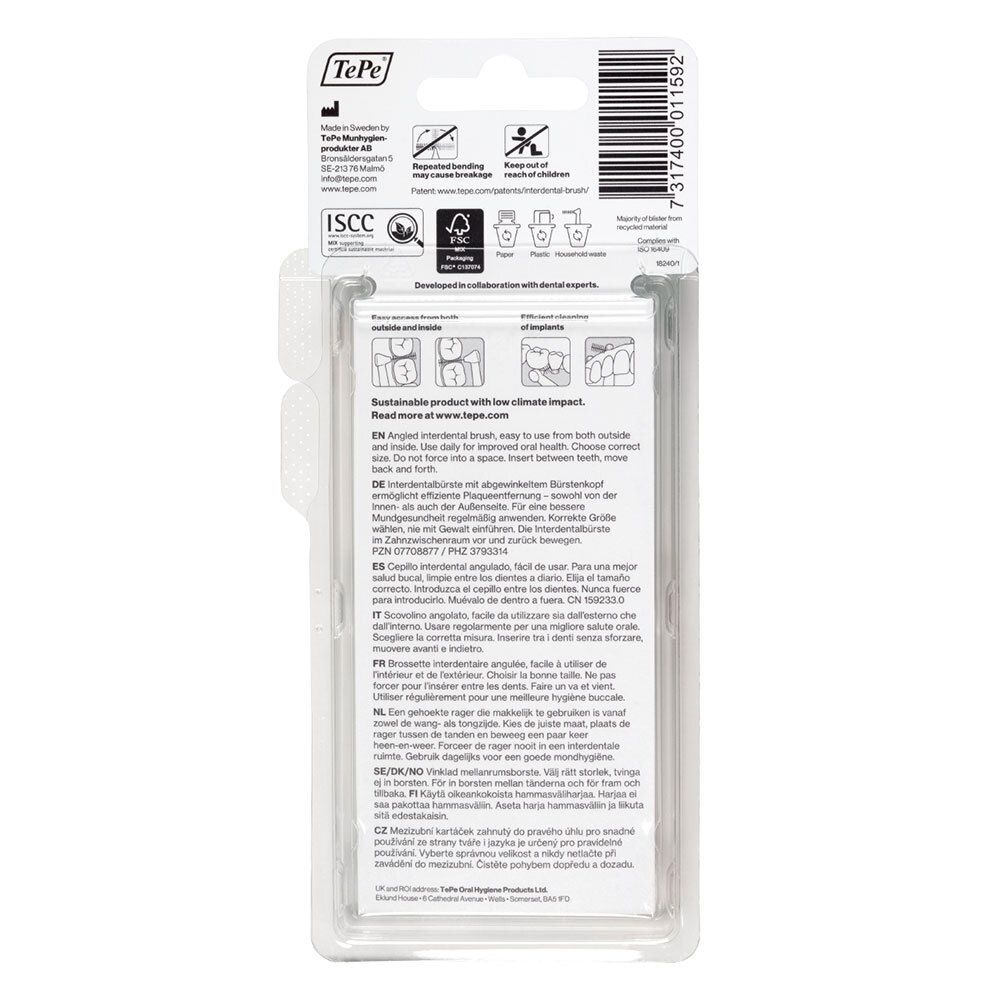 TePe Angle Interdentalbürsten 0,7 - 1,3 mm gelb