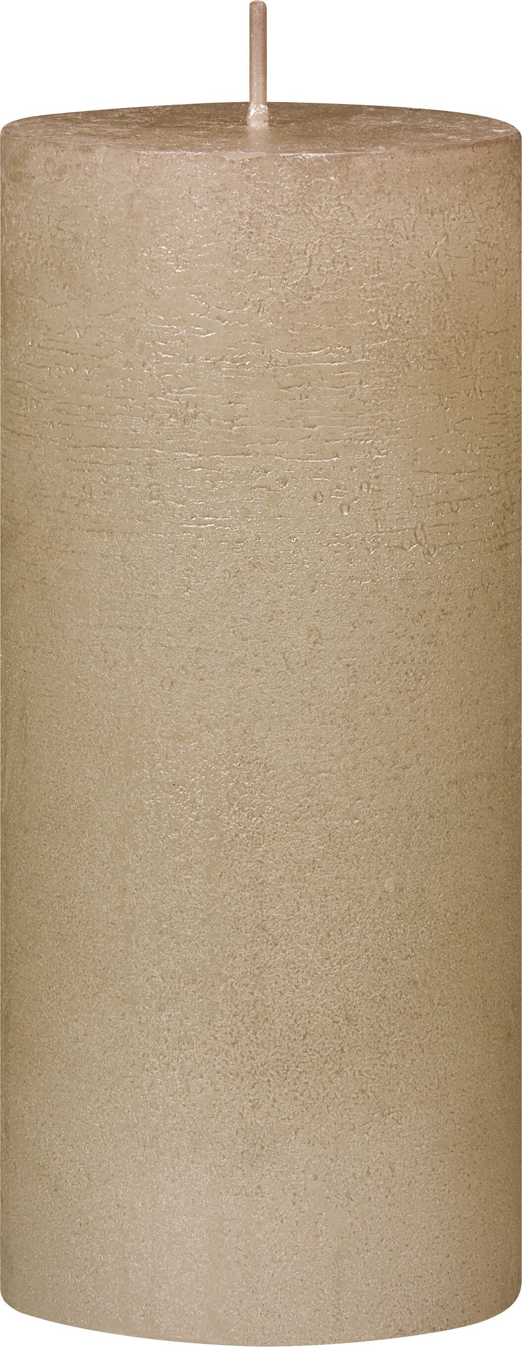 JOLIE Zylinderkerze - Champagner / H: 15.0 cm
