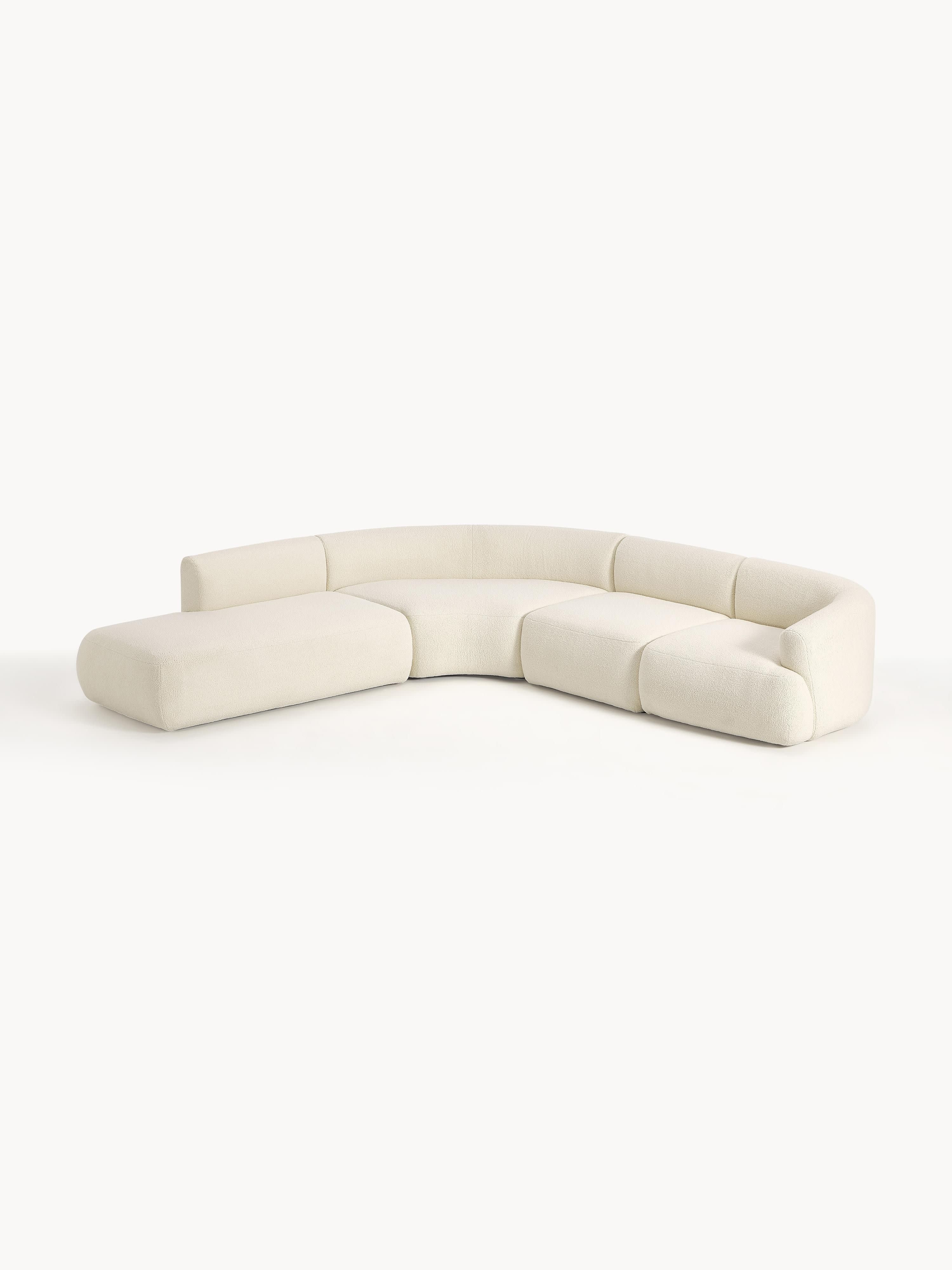 Modulaire teddy hoekbank Sofia (4-zits)