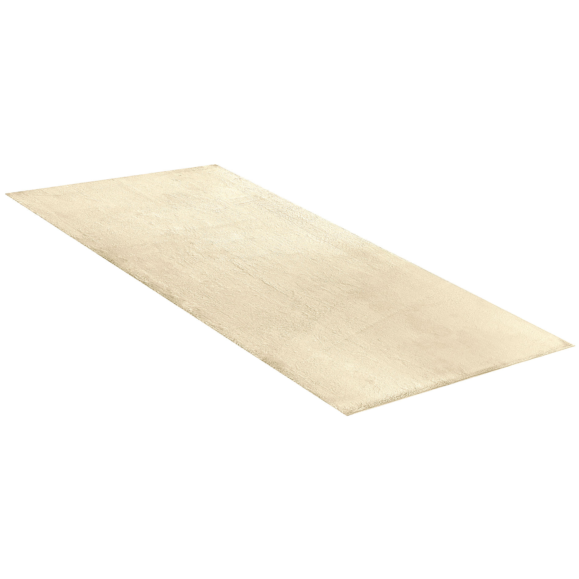 Kunstfellteppich - beige - 80x150 cm