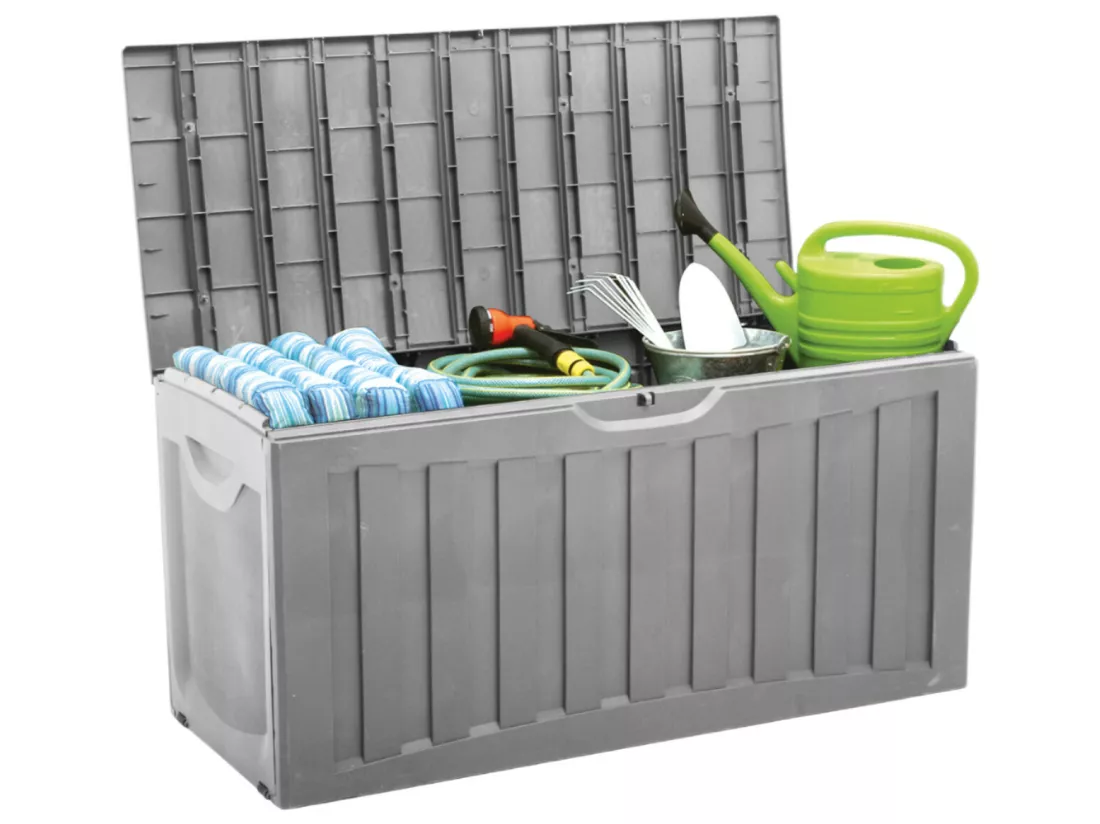 Bac de stockage extérieur en résine de 340 litres 118x53x57cm 7house