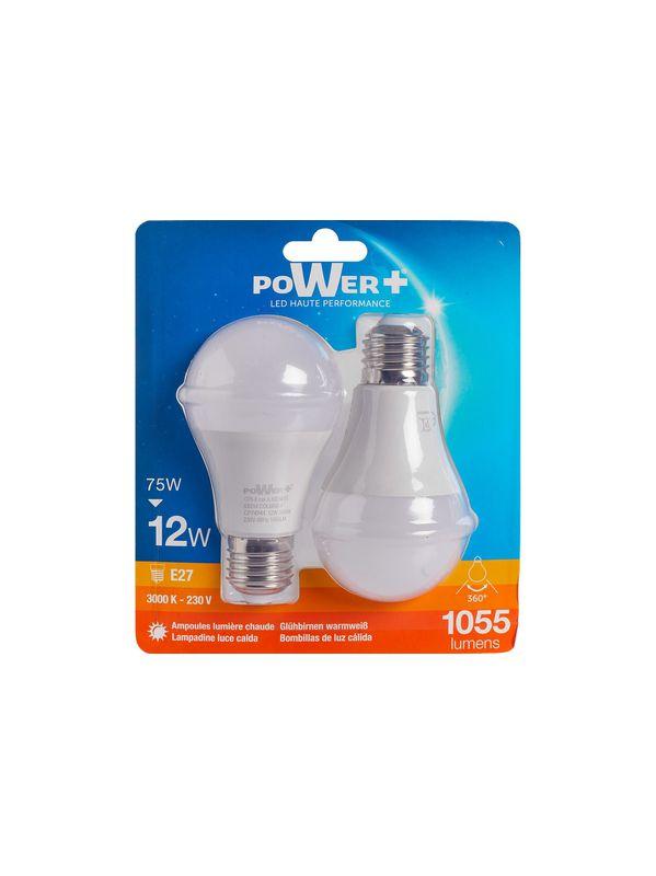 SET 2 AMP.LED E27 12W 75W A60 LIC