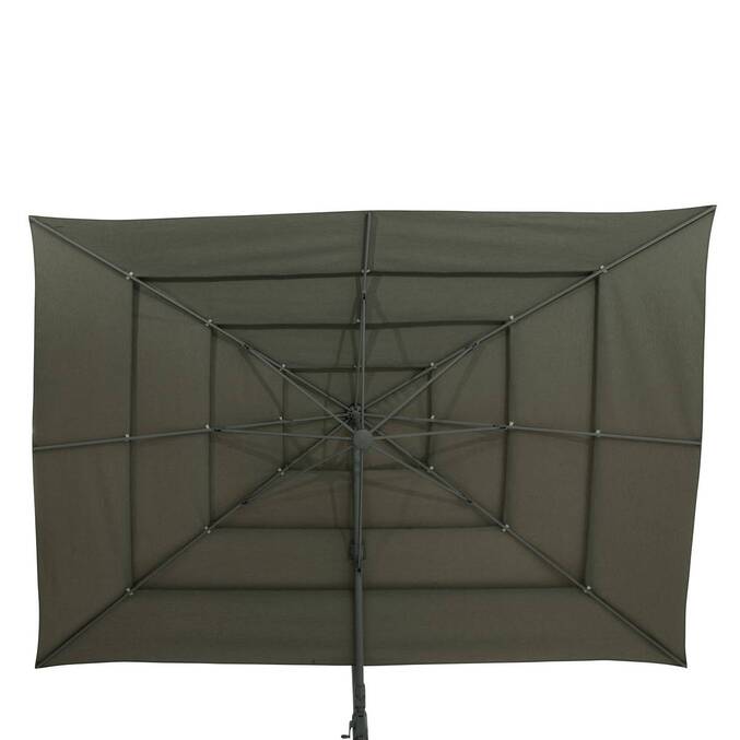 Parasol déporté rectangulaire inclinable MELHIA Vert laurier