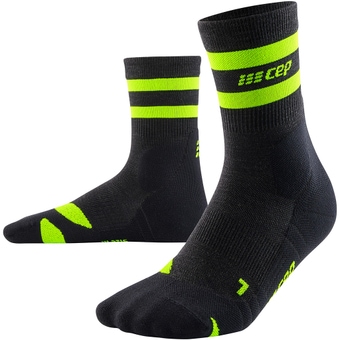 CEP Hiking 80's Mid Cut Socken Stonegrey / Green Herren