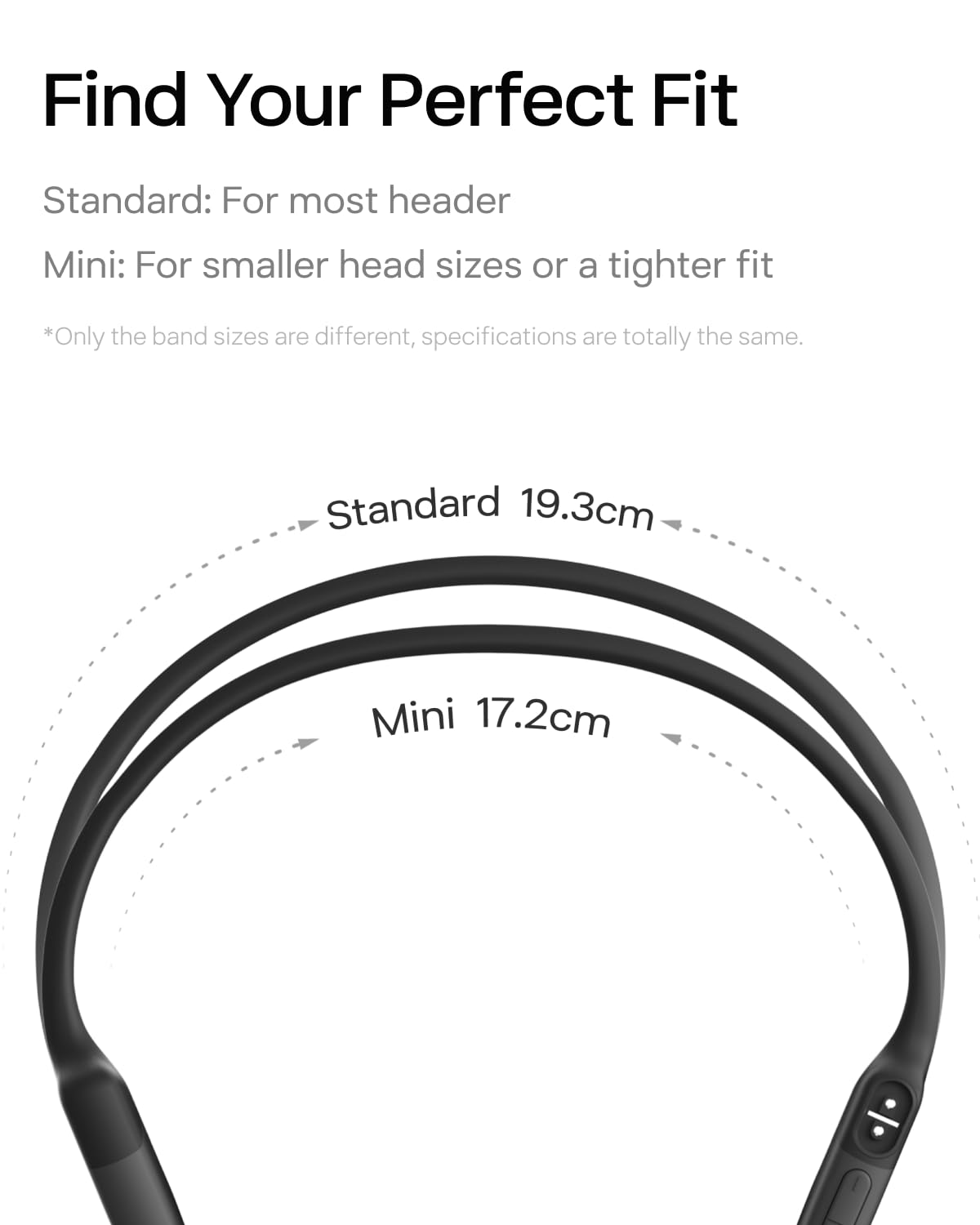 SHOKZ OpenRun Mini Casque à Conduction osseuse, écouteurs Bluetooth Oreilles Libres pour Le Sport avec Micro, Casque sans Fil étanche IP67, 8 Heures d’autonomie, Bandeau de Sport, Noir