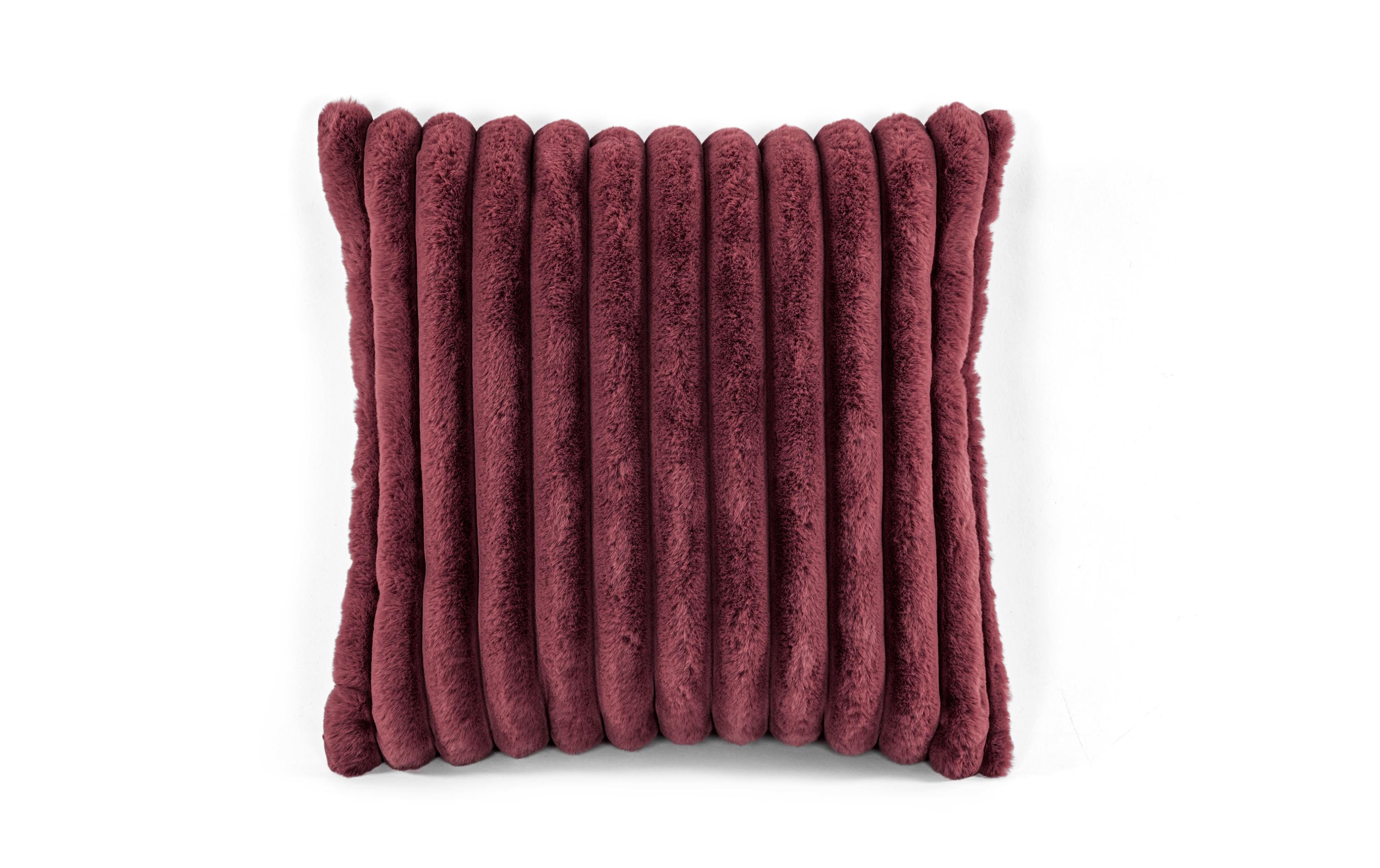Kissen Rabbit Stripe gefüllt 45 x 45 cm, BordeauxWeiches Kissen im Boho-Retro-Stil
