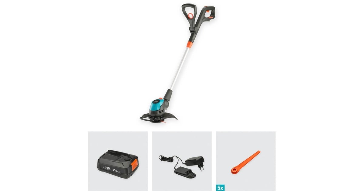 GARDENAEasyCut 23/18V P4A set grastrimmer  (Grijs/turquoise, 14700-20, Accu inbegrepen)