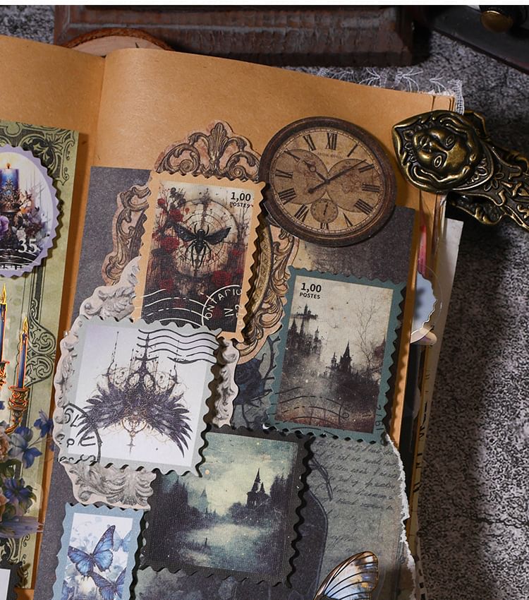 Daydilon - Vintage stempelprintsticker (verschillende ontwerpen)