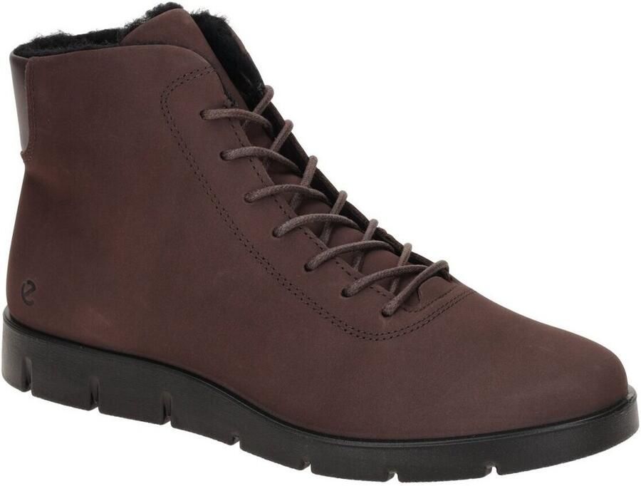 ECCO -art-282403 61333- enkel veter rits-bruin-nubuck-dames