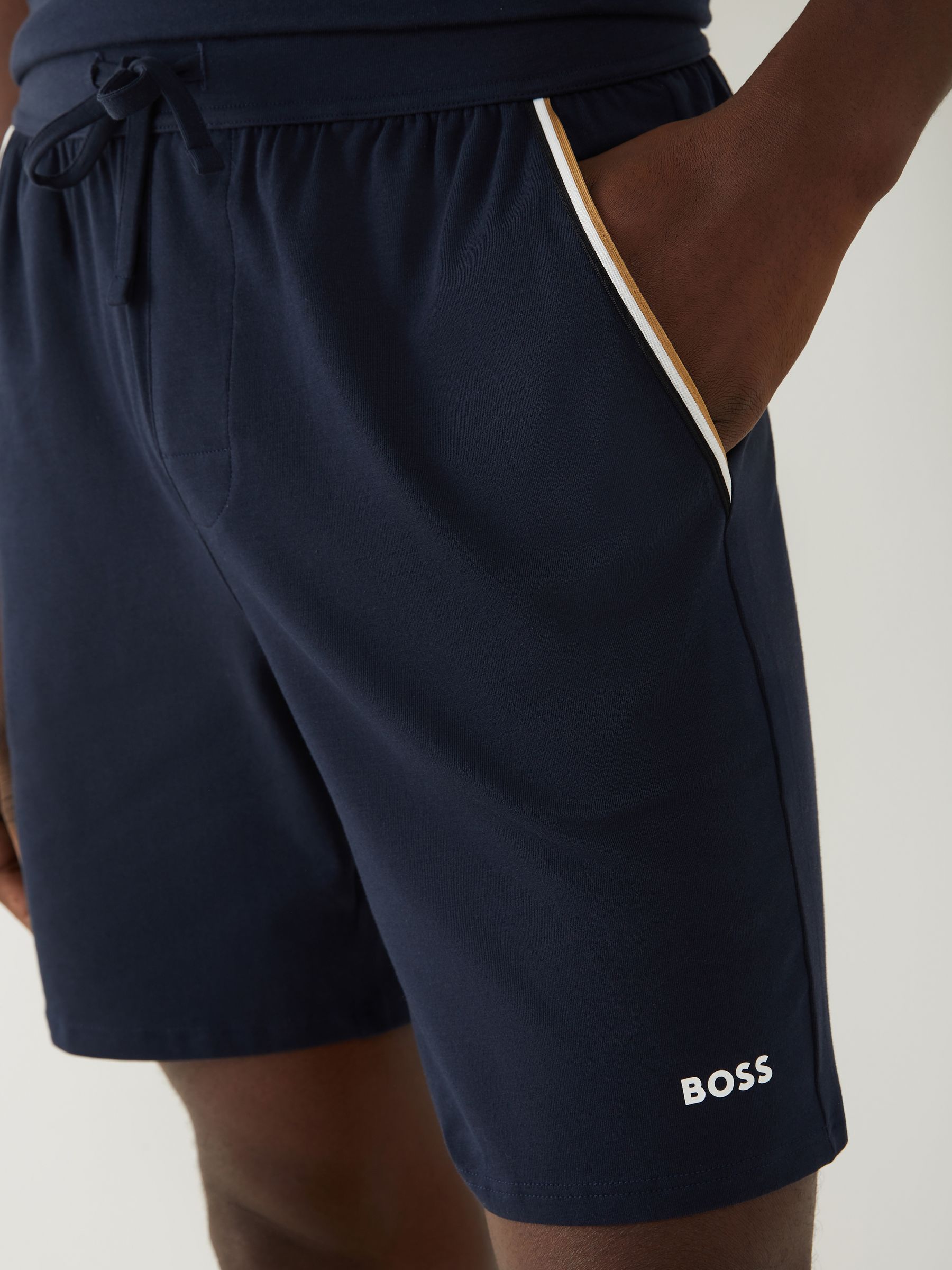Blauw - BOSS Unique short met logo