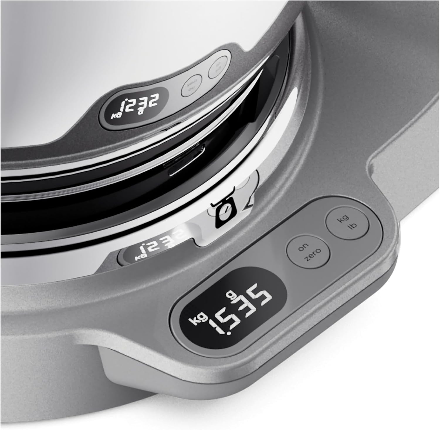 Kenwood Küchenmaschine Titanium Chef Baker XL KVL85.224SI, Küchenmaschine mit Waage, 7L & 5L Edelstahlschüssel, inkl. 6-teiligem Patisserie-Set, Mixaufsatz & Fleischwolf, 1200W, Silber