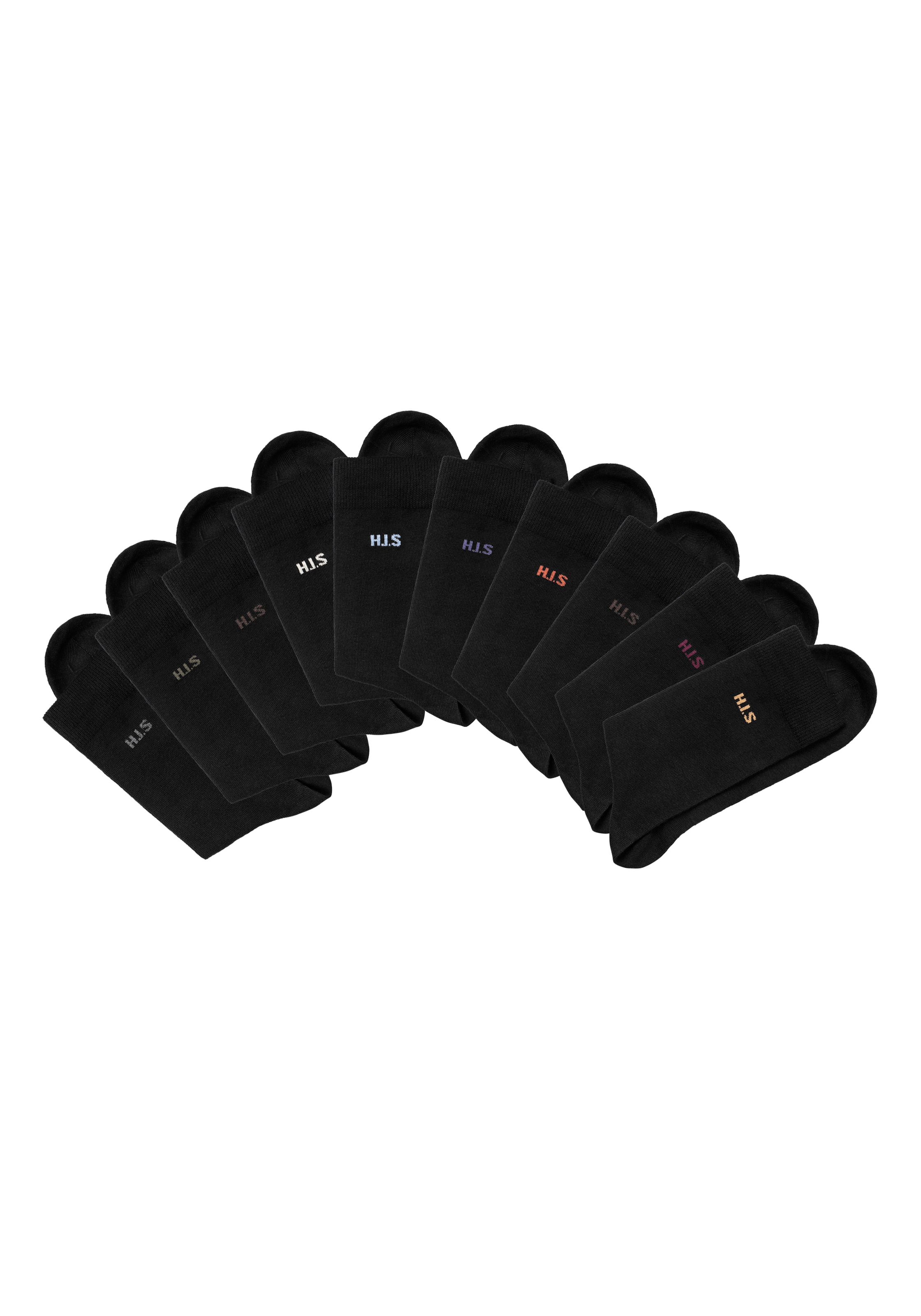 H.I.S Socken Packung, 10 Stk. tlg. mit farbigem Innenbund