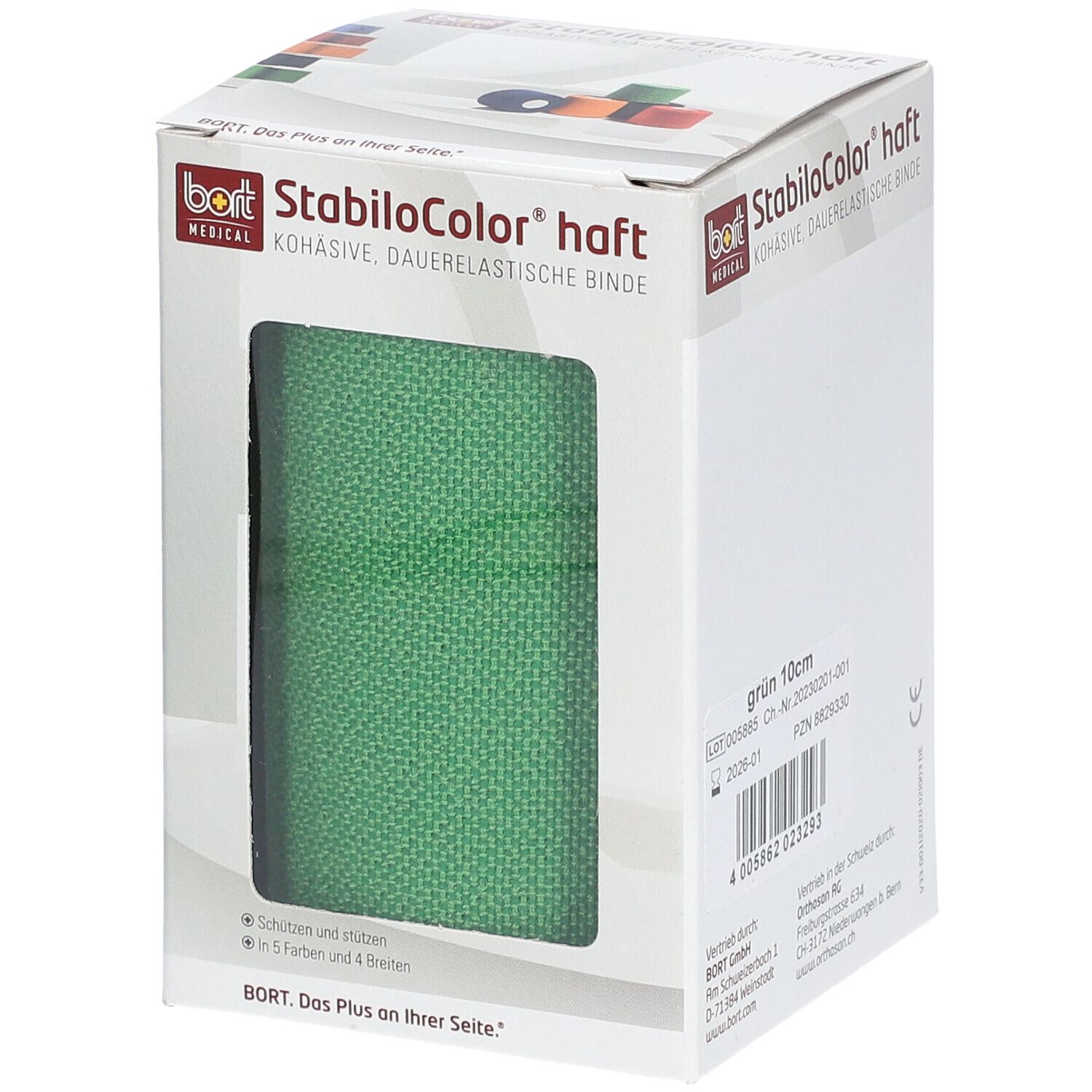 BORT StabiloColor® haft Binde 10 cm grün