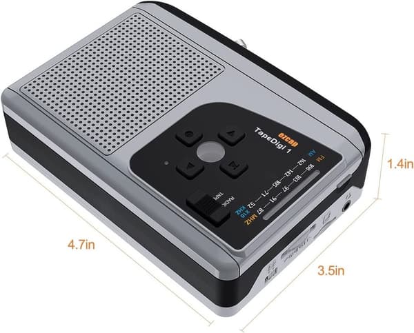 Ezcap kassett til MP3-konverter Digital kassettspiller konverterer bånd til MP3 til MicroSD-kort Ingen datamaskin nødvendig