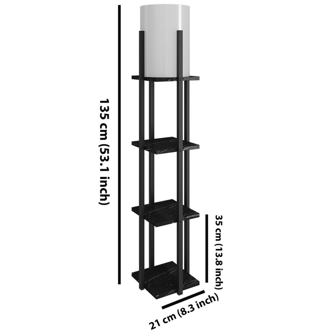 Sheen Lampadaire Nora noir - 135x21 cm