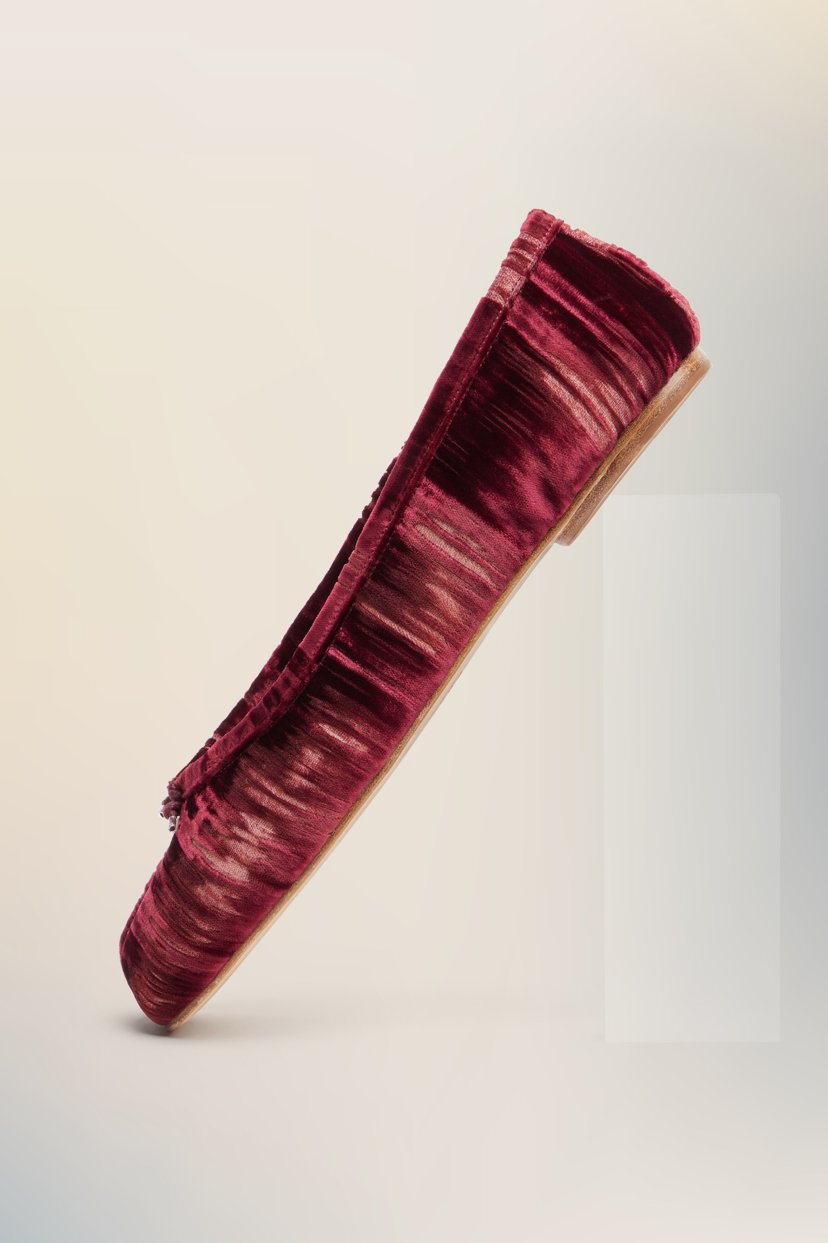 Ballerines Tabi rouges en viscose - femme Rouge cordovan