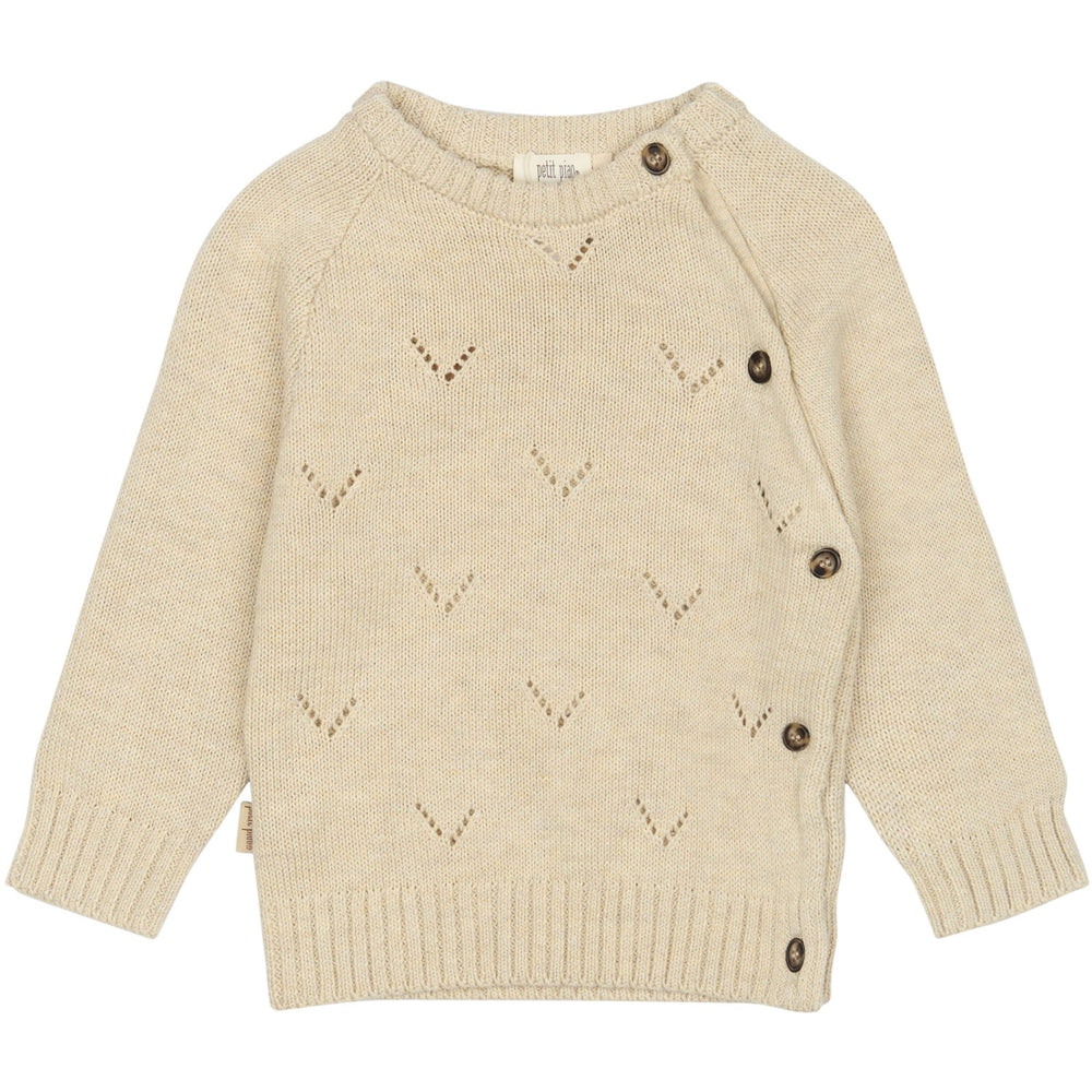 Køb Petit Piao Off White PpDaqa Fold Over Strik