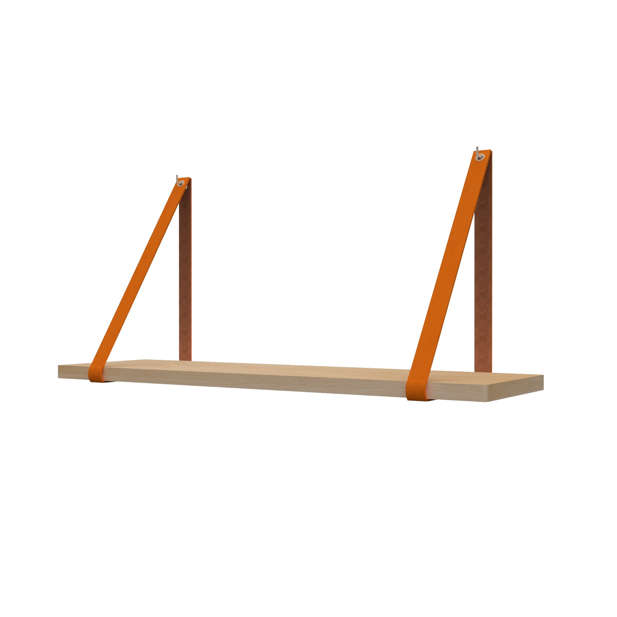 Leren plankdragers (set van 2) ORANJE