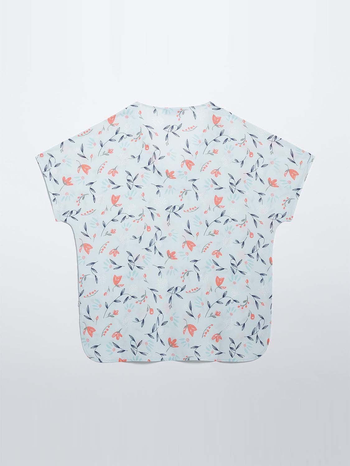 Blouse Femme A motif Bleu Clair