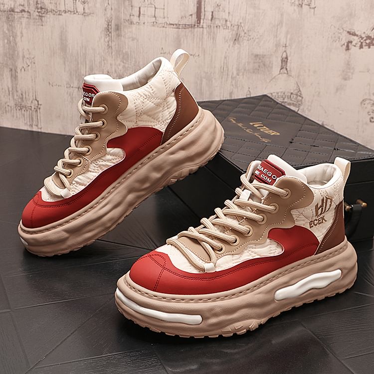 Mr Ozera - Veterschoenen met letters en platform