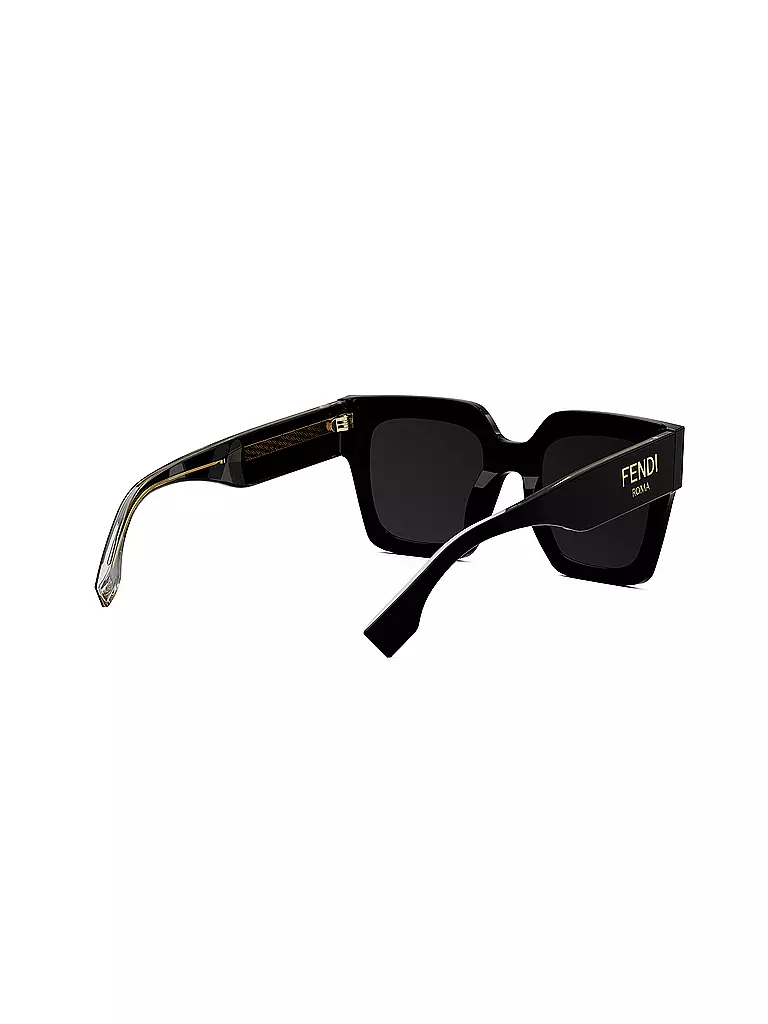 FENDI FENDI Roma schwarze eckige Sonnenbrille schwarz