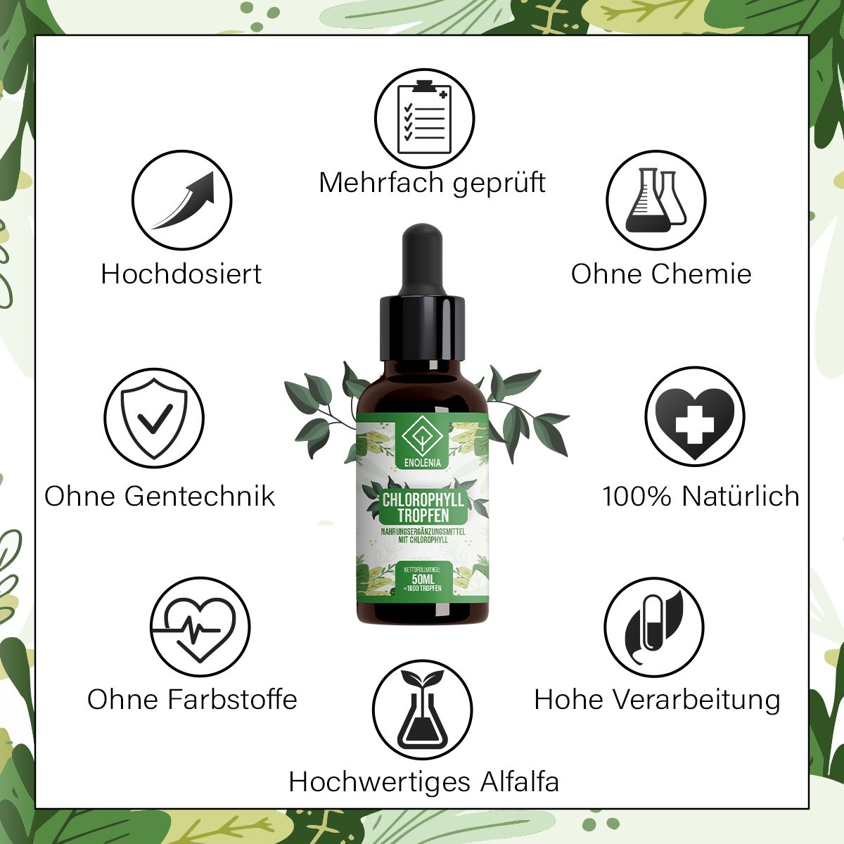 Enolenia® | Chlorophyll Tropfen | verdauungsfördernd