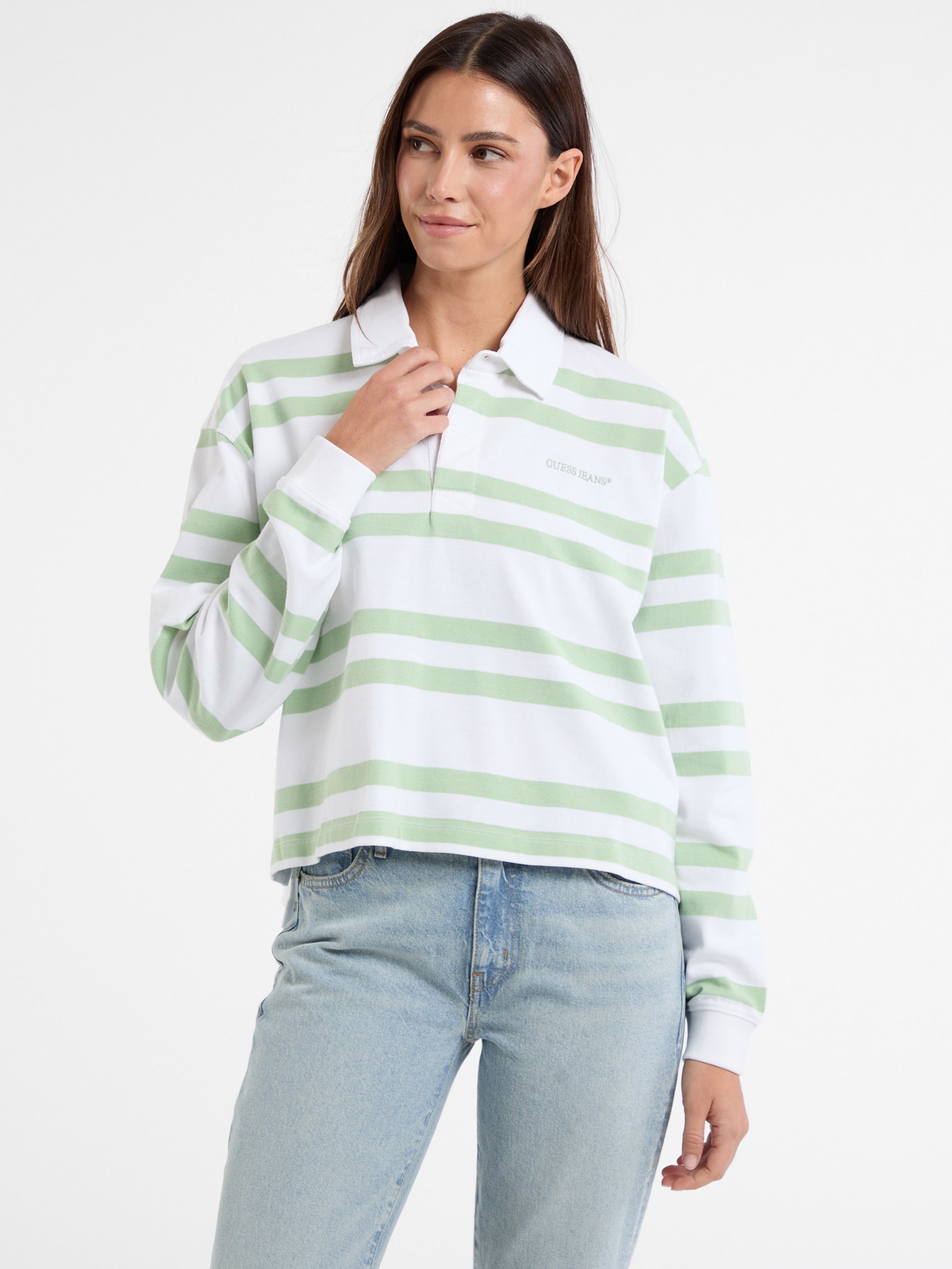 Camisa polo listrada de rugby