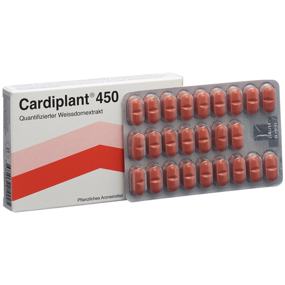 CARDIPLANT Filmtabl 450 mg Blist 50 Stk<br>50 Stück, Blister, Filmtablette