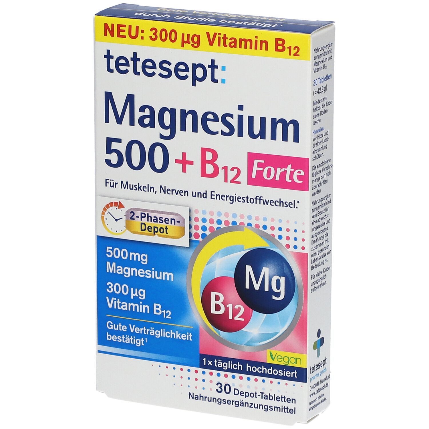 tetesept® Magnesium 500 + B12 Forte