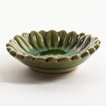 Schale 'Sunflower', grün, Ø 8 cm, H 2 cm von fischer's lagerhaus