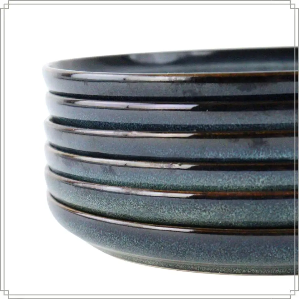 OTIX Ontbijtborden Bordenset 6 Persoons 21cm Dessertbord Ontbijtborden Blauw...