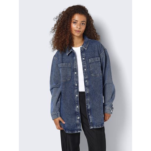 Noisy May Alva Denimjakke, Medium Blue Denim, M