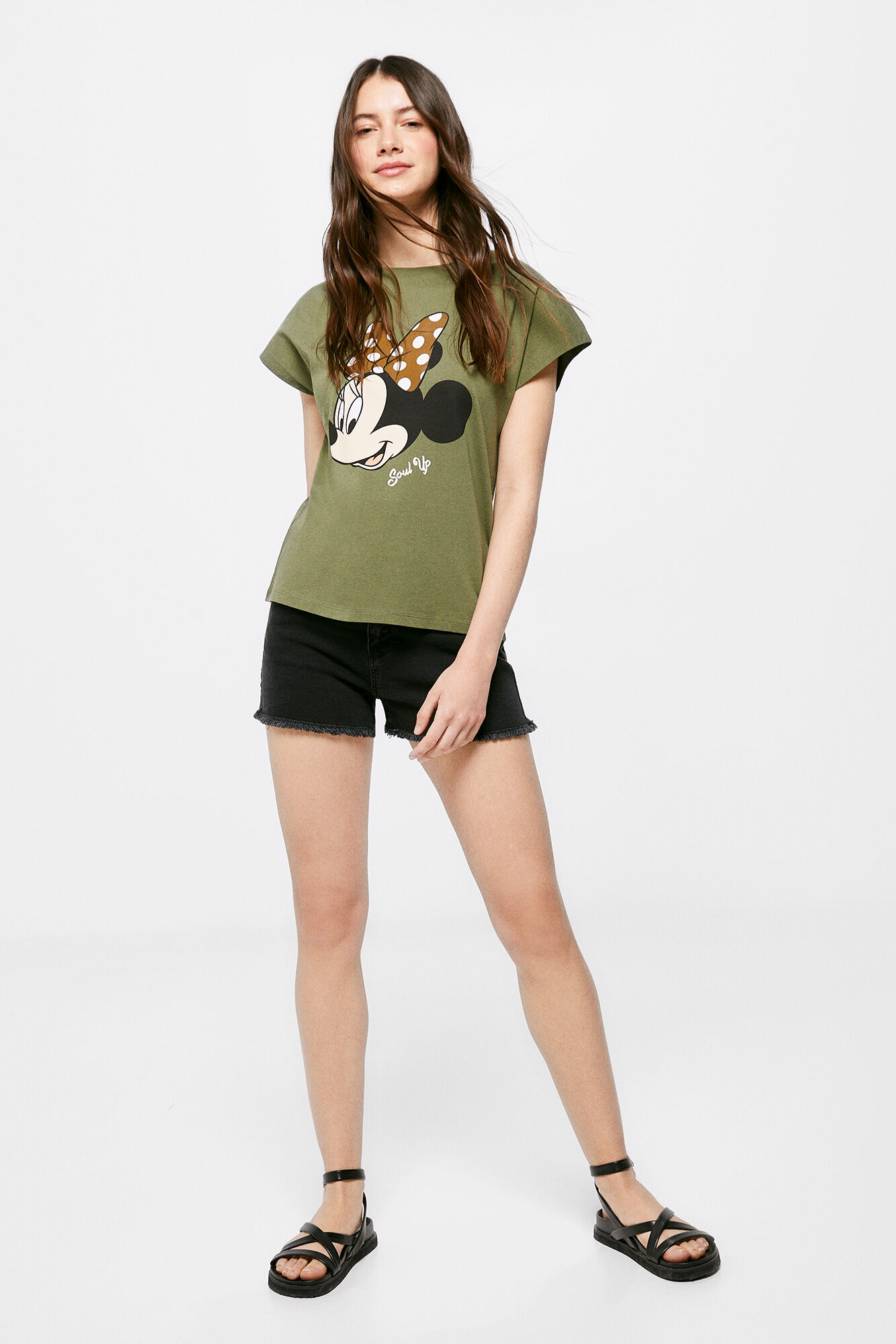 Camiseta Minnie Soul Up - cáqui escuro