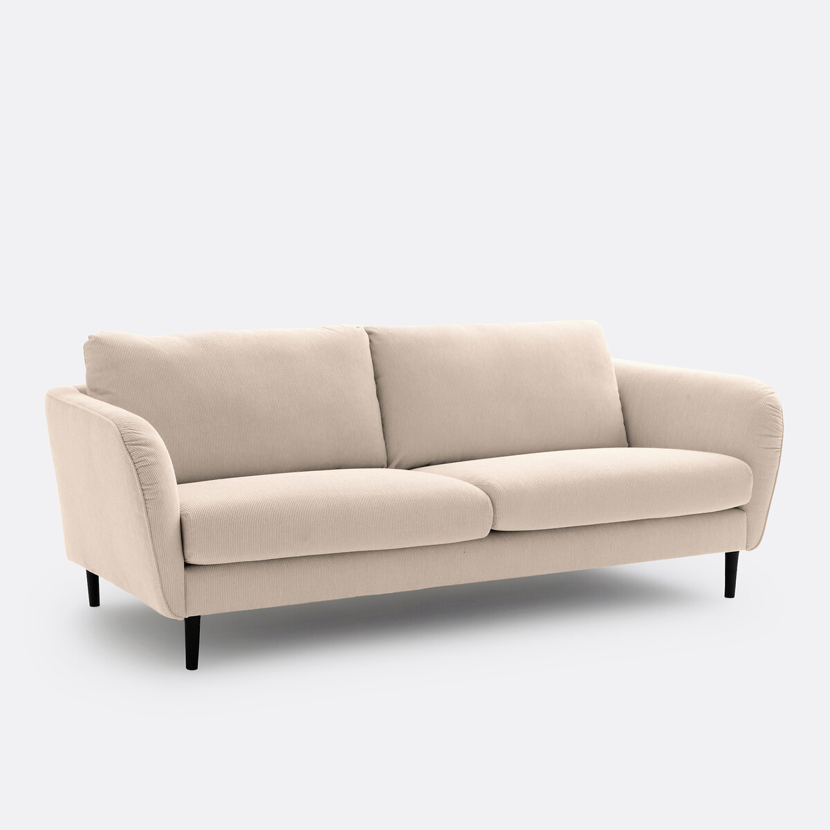 LA REDOUTE INTERIEURS<br>Sofá fixo de 3 a 4 lugares, veludo canelado, Amy