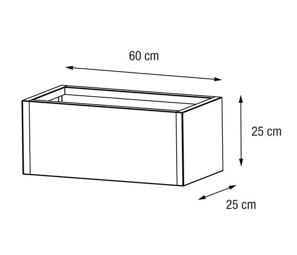 Herstera Metall-Pflanzkasten Cube Balcony LED,