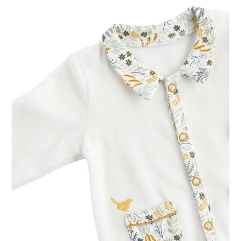 Pyjama 3 mois avec col motif végétal Promenons nous - SAUTHON Baby déco