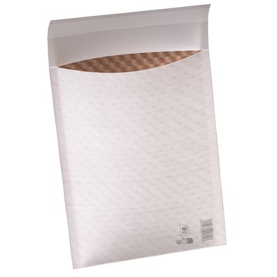 E.PACK La Couronne - 50 Pochettes bulles d'air papier 240x340mm - Bicouche 100 gr - kraft blanc - bande auto-adhésive