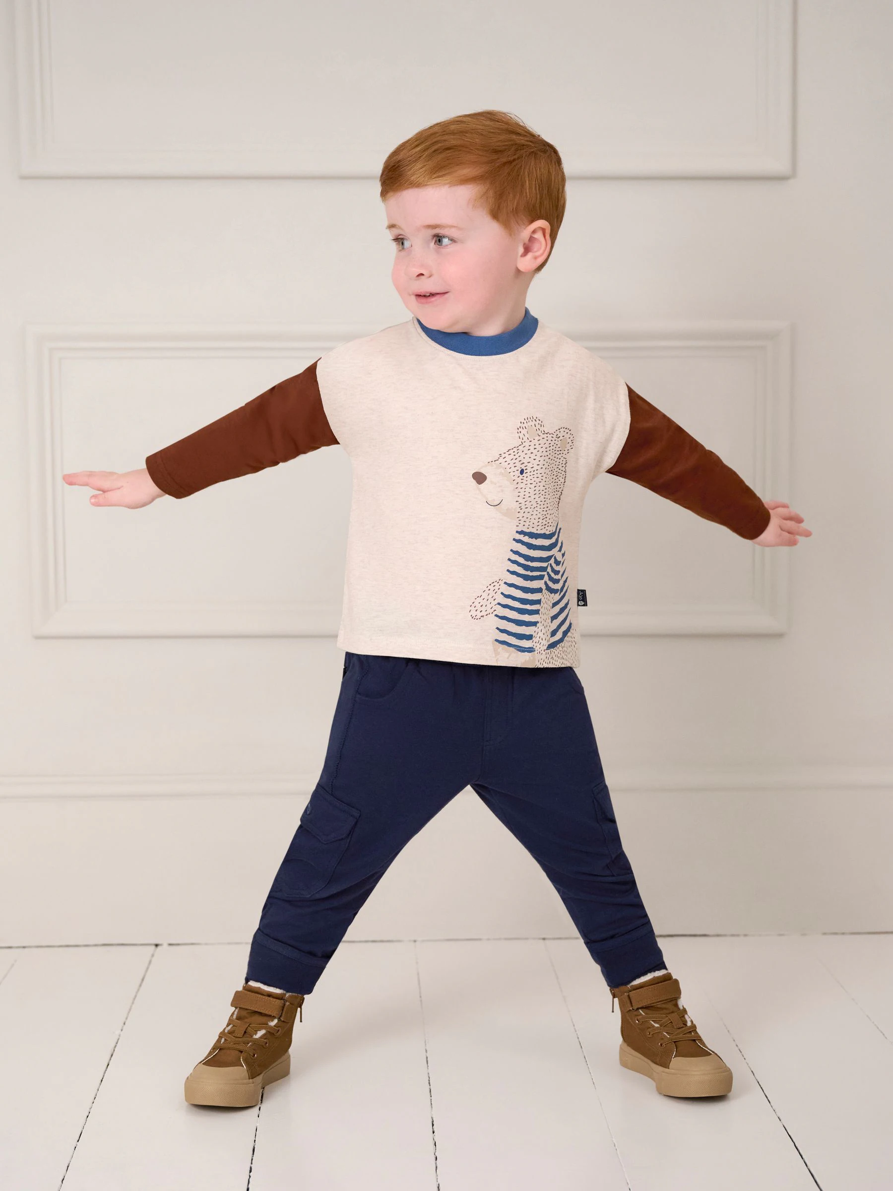Indigoblauw & marineblauw - JoJo Maman Bébé Cargo 100% Cotton Joggers 2 Pack