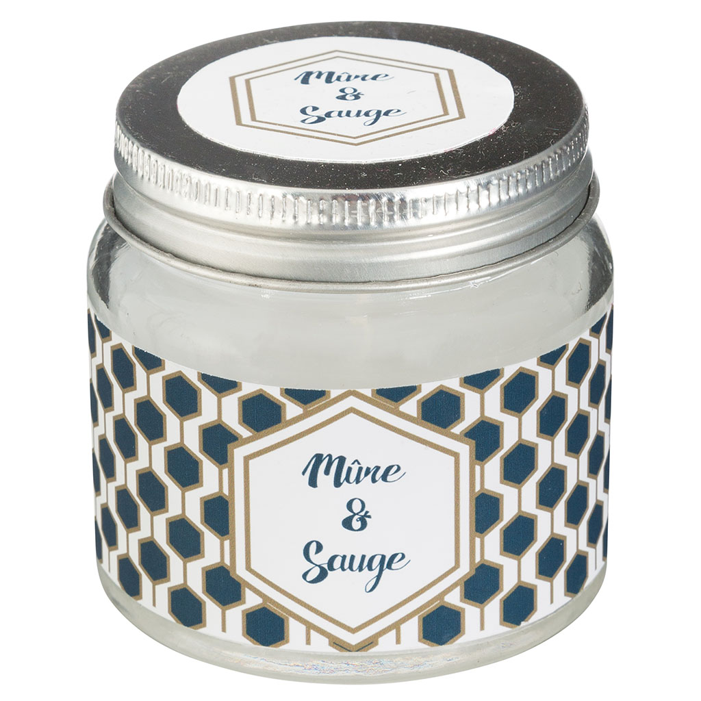 Bougie parfumée bocal verre mûre et sauge 65g