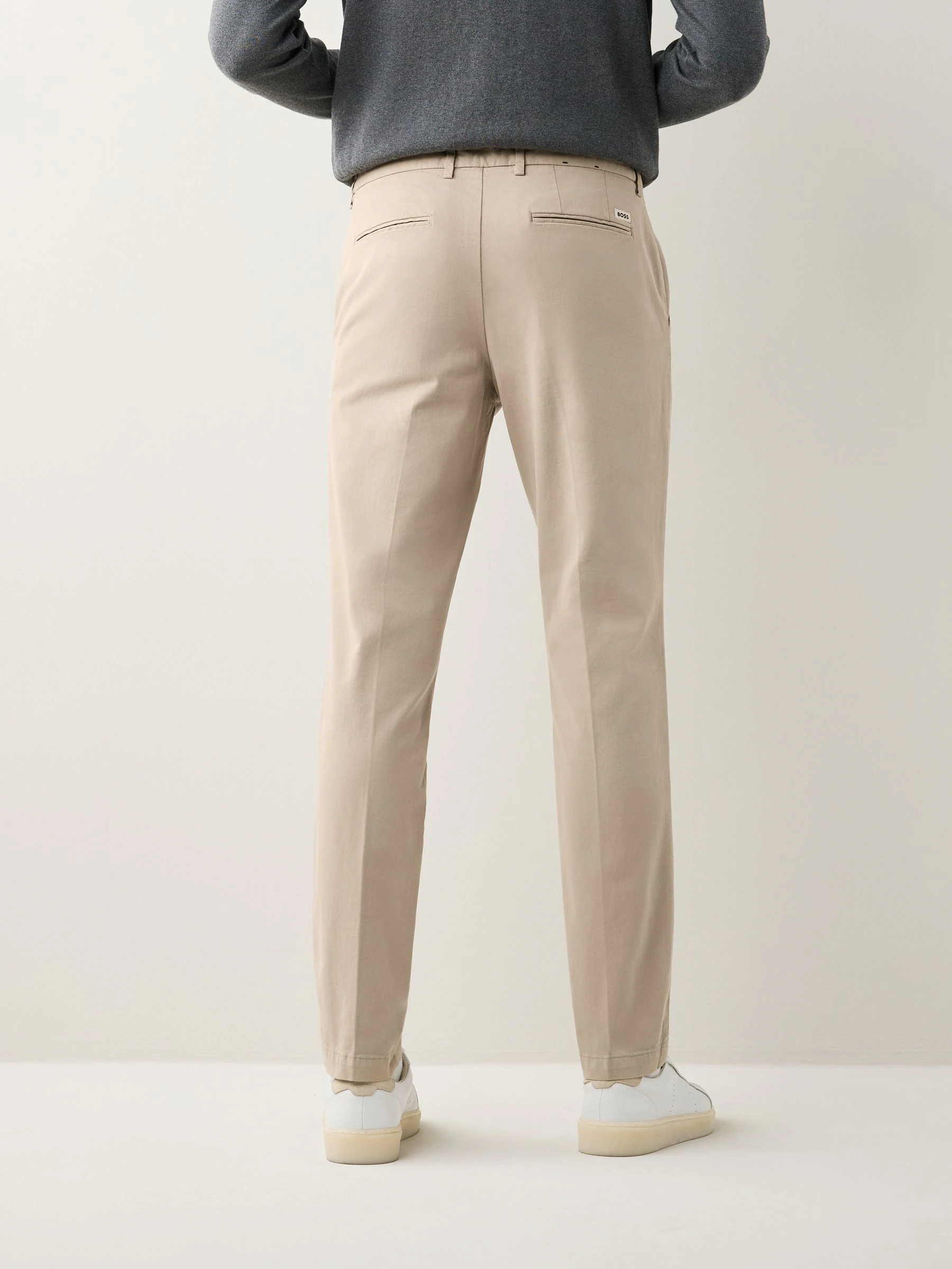 Beige - BOSS Regular Fit Chino Trousers